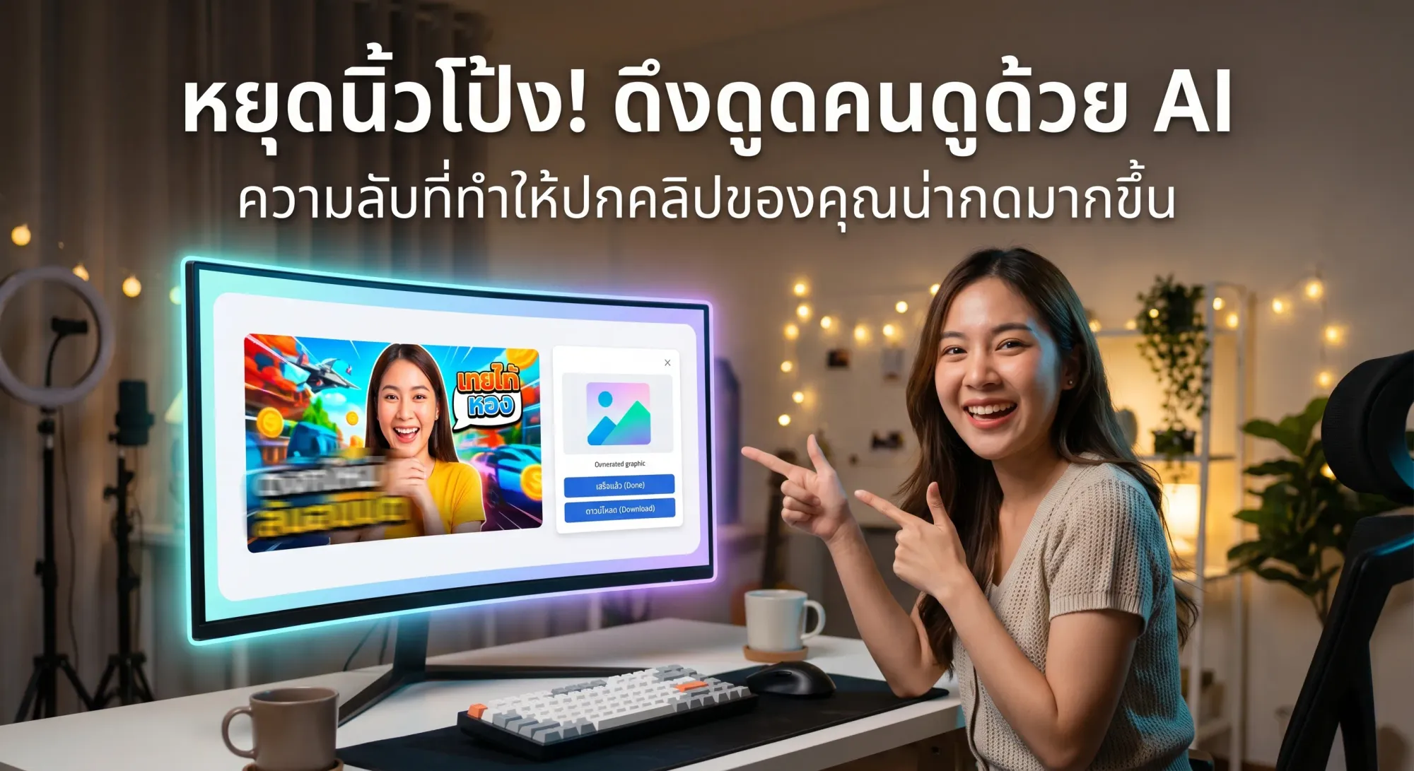 วิธีใช้ AI สร้างภาพปกคลิป ให้น่าสนใจและดึงดูดคนดู