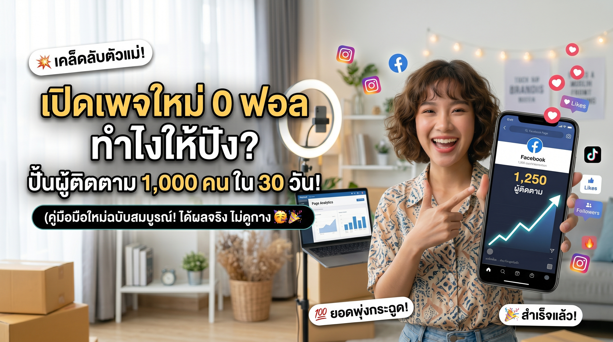 เพจใหม่หมู่ 0 ฟอลโลเวอร์ ทำยังไงให้คนติดตาม 1,000 คนในเดือนแรก (คู่มือลูกค้าคนแรกสำหรับมือใหม่)