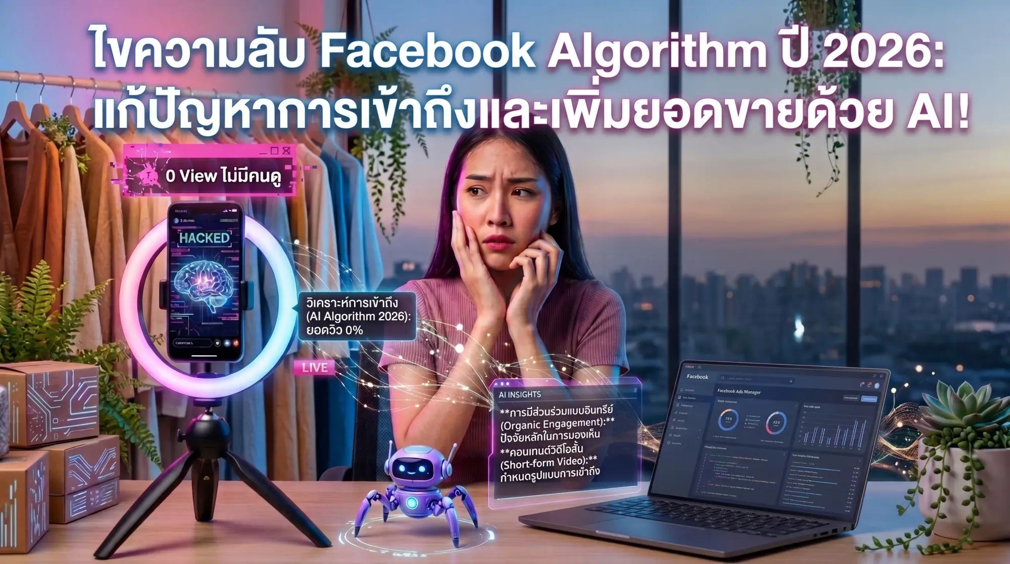 ไลฟ์สดแล้วไม่มีคนดู? เพราะคุณยังไม่รู้ว่า Facebook Algorithm ปี 2026มันคิดยังไง